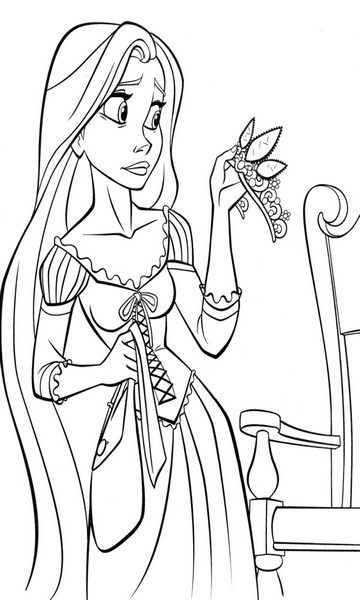 kolorowanka Zaplątani do wydruku malowanka coloring page Tangled Roszpunka Disney z bajki dla dzieci nr 17